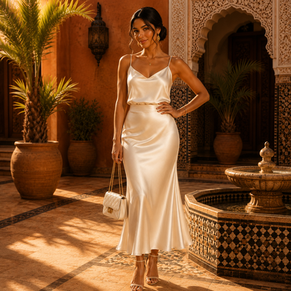 Estelle Satin Skirt